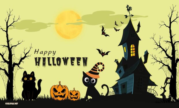 Playful Happy Halloween Desktop Backgrounds.