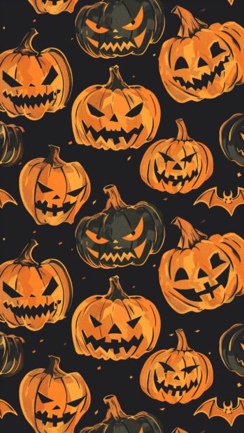 Preppy Halloween Wallpaper for mobile devices.