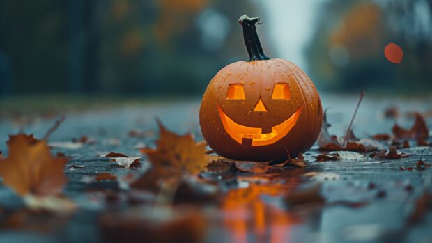 Pumpkin Halloween Desktop 4K Wallpaper High Resolution.