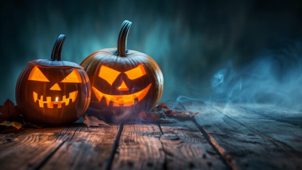 Pumpkin Halloween HD Background 1080p Free Download.