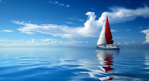 Sailboat Ocean HD Background Free Download.