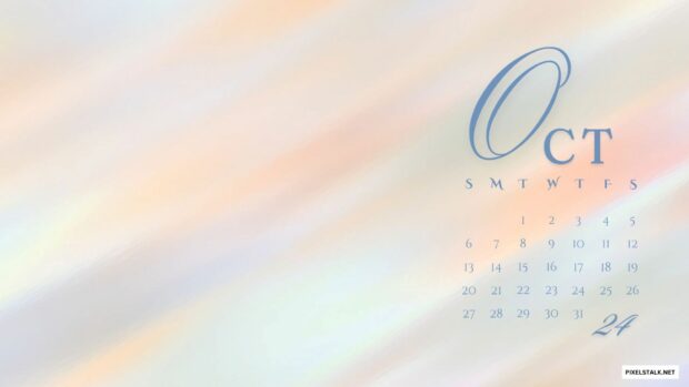 Simple October 2024 Calendar Background.