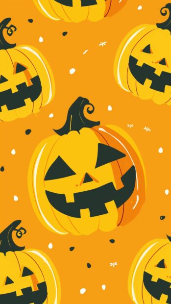 Simple and Cute Halloween tile with the same cute pumpkins.