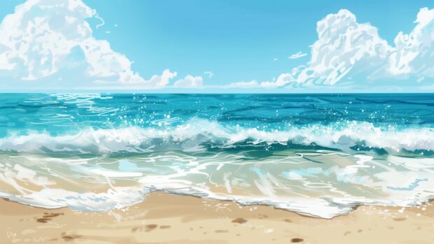 Simple beach background for desktop.