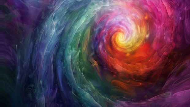 Swirling colorful vortex, vibrant abstract patterns background HD.