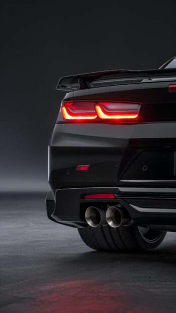 The rear taillights and exhaust pipes of a Camaro LT1, highlighting its modern design elements.
