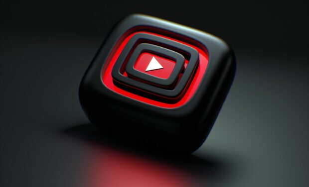 YouTube desktop wallpaper HD with a modern minimalist design, sleek lines, and bold colors.