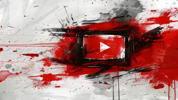 YouTube logo 4K with a hand drawn style, giving a personal and artistic touch.