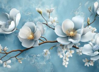 3D flower desktop wallpaper with realistic depth and texture.