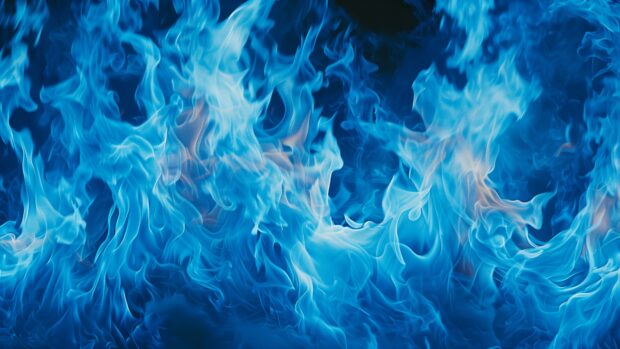 4K Blue Fire wallpaper HD.