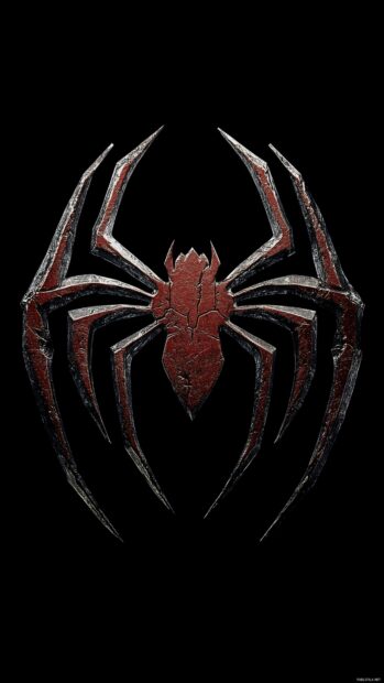 4K Spiderman logo centered on a plain black background.