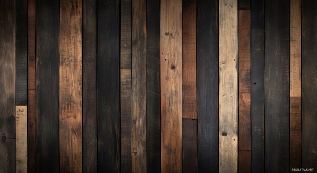 A Rustic barn wood desktop background with a mix of dark and light wood panels.