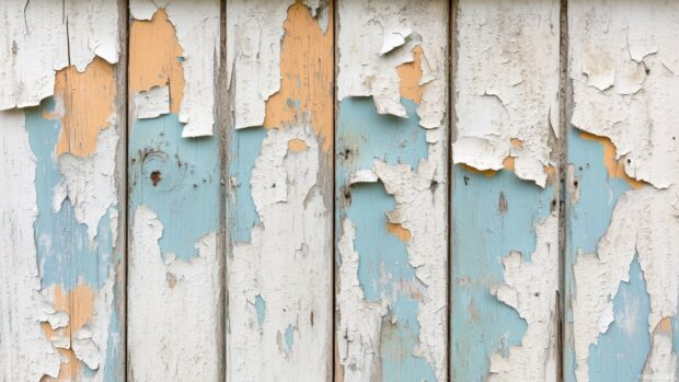 A distressed wood HD background with peeling paint and rough texture.