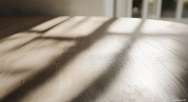 A minimalist wooden texture with smooth, clean lines and subtle grain, Wooden desktop background HD.