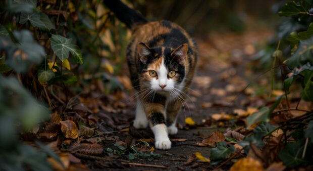 A mischievous Calico cat wallpaper HD.