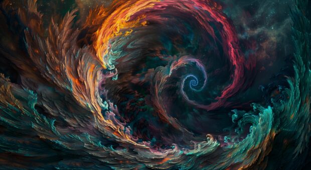 A stunning galaxy wallpaper HD with vibrant colors and intricate details, set against a dark background.