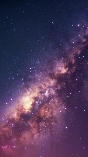 A vibrant view of the Milky Way galaxy with countless stars, iPhone Wallpaper.