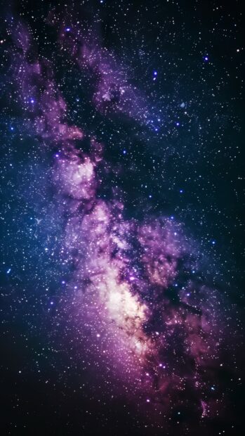 A vibrant view of the Milky Way galaxy with countless stars, iPhone background.