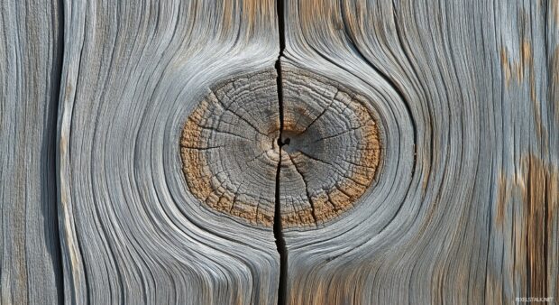 A wooden fence background 1080p with knots, cracks, and natural weathering.