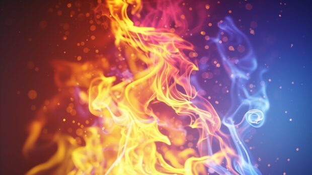 Abstract Fire wallpaper 4K for desktop.