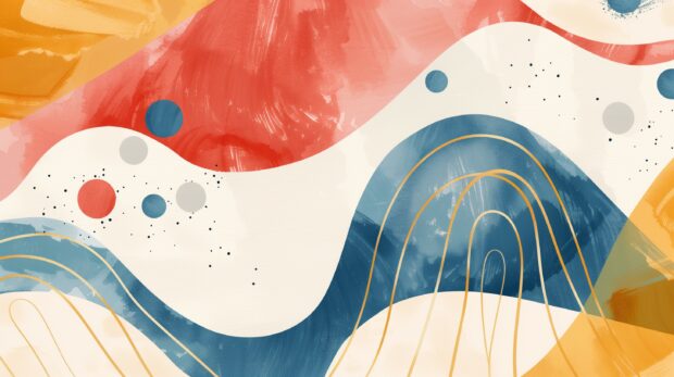 Abstract watercolor wallpaper with dynamic, fluid shapes.