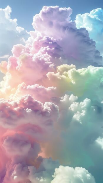 Aesthetic rainbow HD mobile wallpaper.