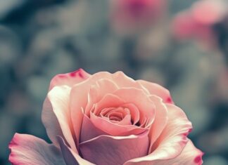 Aesthetic rose wallpaper for phone with soft pastel colors, delicate petals, and gentle gradients.