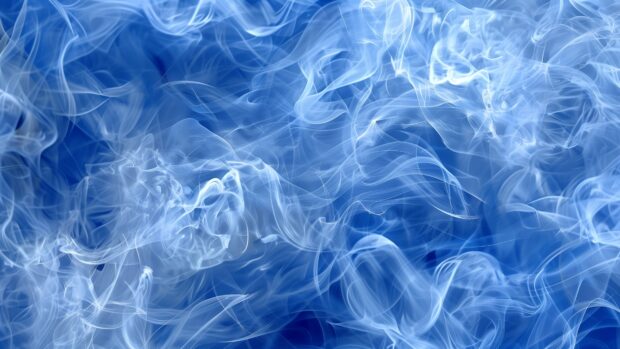 An abstract of Blue fire 4K wallpaper for desktop.