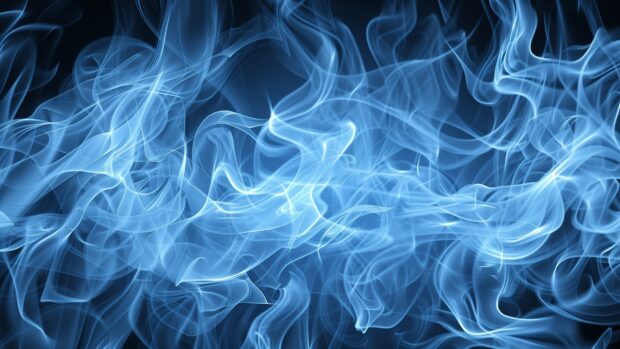 An abstract pattern of Blue fire background.