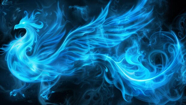 Art Blue Fire desktop wallpaper HD.