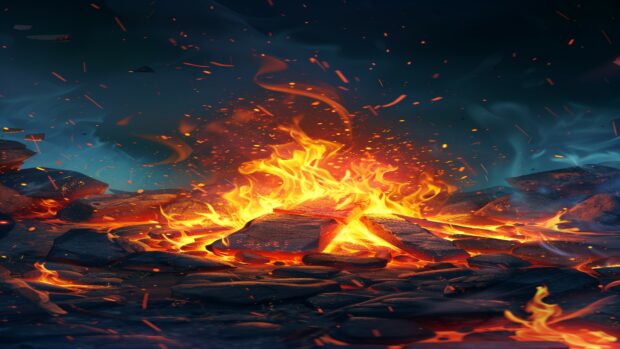 Art Fire wallpaper for Desktop free download.