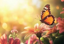 Beautiful Flower and Butterfly Wallpaper HD.