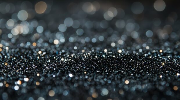 Black glitter 2K QHD background with an intense, bold shine.