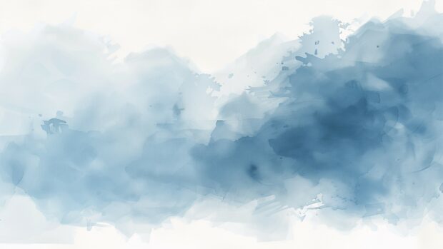 Blue watercolor HD wallpaper with calming tones.