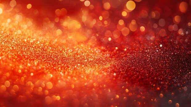 Bold red glitter desktop wallpaper with a fiery glow.