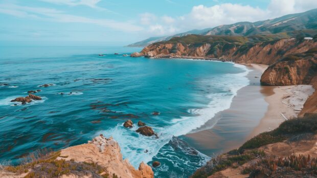 California beach 4K Wallpaper free download.