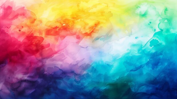 Colorful watercolor 4K desktop background with a mix of vibrant hues.