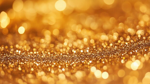 Cool golden glitter wallpaper with a dazzling, opulent effect.