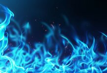 Cool pattern of Blue fire.