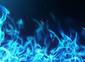 Cool pattern of Blue fire.