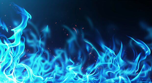 Cool pattern of Blue fire.