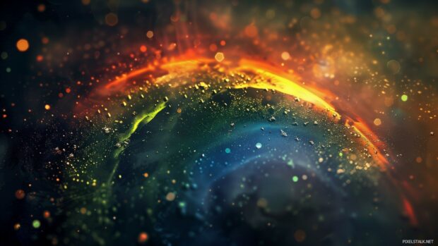 Cool rainbow wallpaper HD for desktkop.