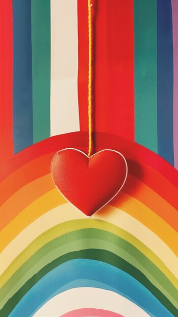 Cute rainbow background HD for iPhone.