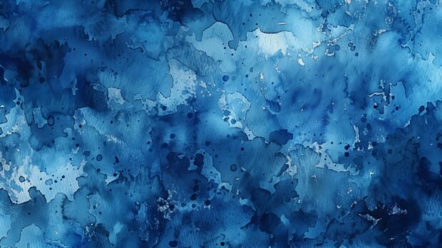 Deep blue watercolor wallpaper 2K QHD with rich, intense shades.