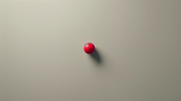 Desktop Wallpaper 4K with a single, minimalist red dot in the center.