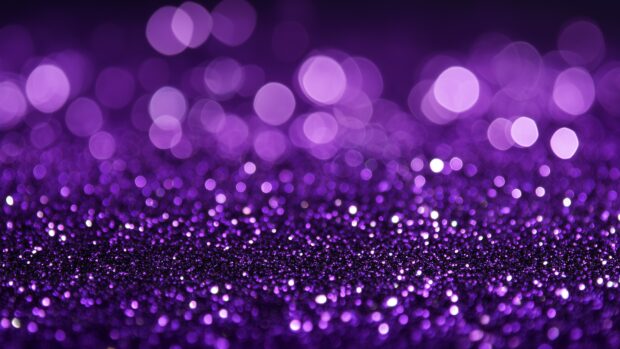 Elegant purple glitter desktop 4K wallpaper with a royal touch.