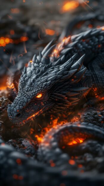 Fire dragon wallpaper desktop background.