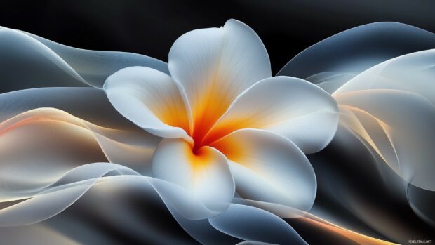 Flower Plumeria desktop wallpaper with a fragrant and artistic design.