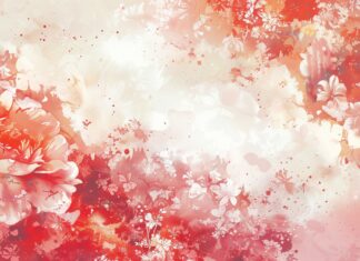 Flower watercolor 4K wallpaper with delicate details.