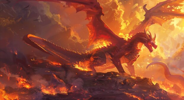 Free download Fire dragon wallpaper.